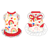 Friendship Love & Kindness - La Petite Shimmy Dress With Double Skirt